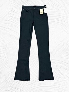 NEW MOTHER Runaway Jeans in Black/not guilty wash 29X34 mini boot/flare stretch